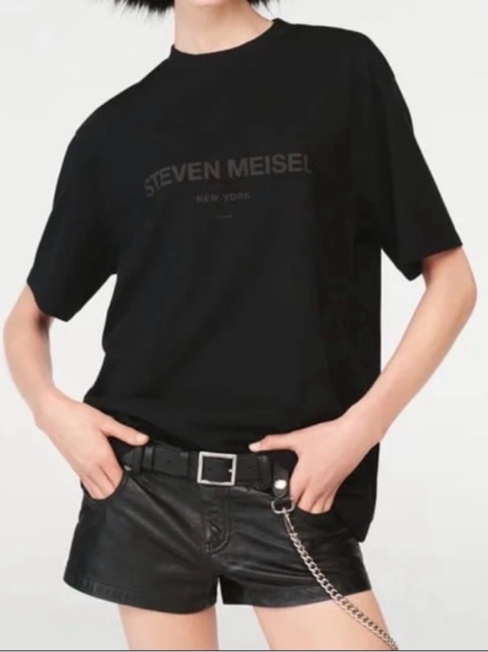 ZARA X Steven Meisel Limited Edition Black Tonal Graphic T-Shirt Unisex Size S